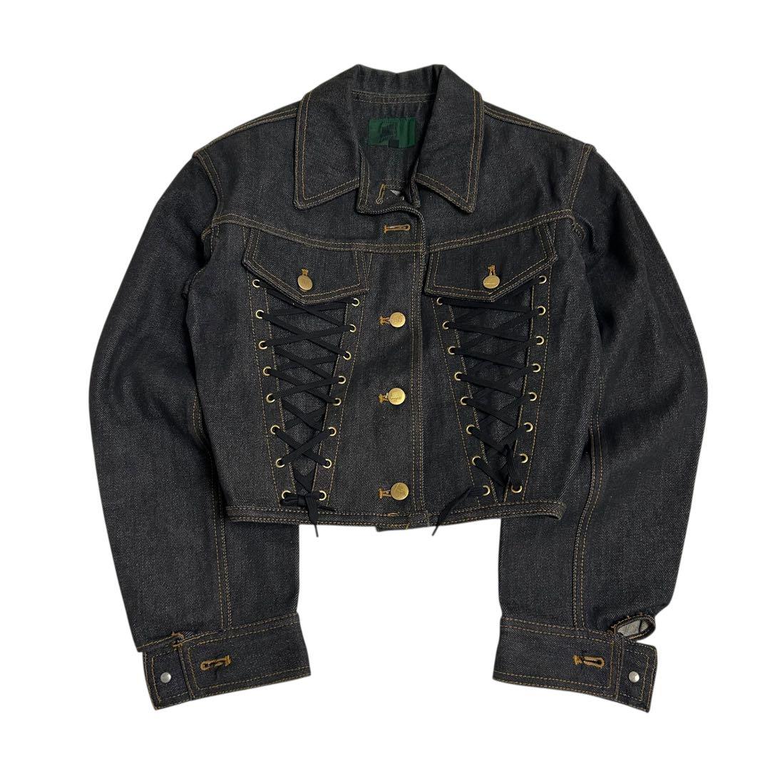 jeanpaul GAULTIER ブラックデニムジャケット 短丈　42