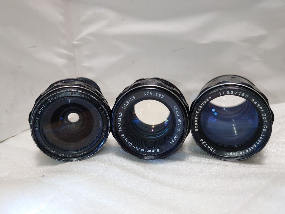 極3点★Pentax Super TAKUMAR 28 55 135mm M42