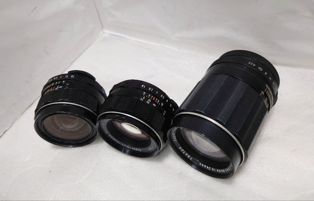 極3点★Pentax Super TAKUMAR 28 55 135mm M42