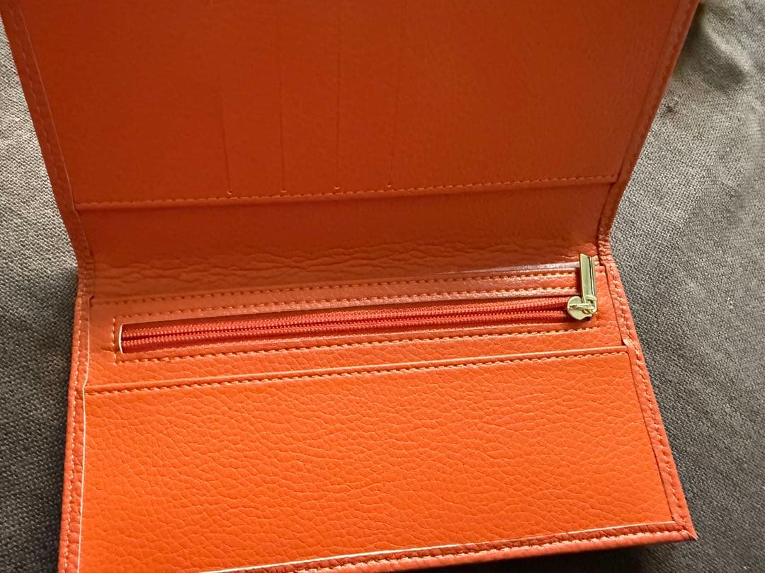 皇居 長財布 オレンジレザー 箱付き 未使用