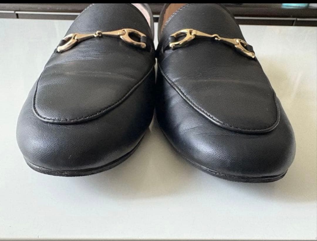 美品　COACH ブラックレザー ローファー（箱付）