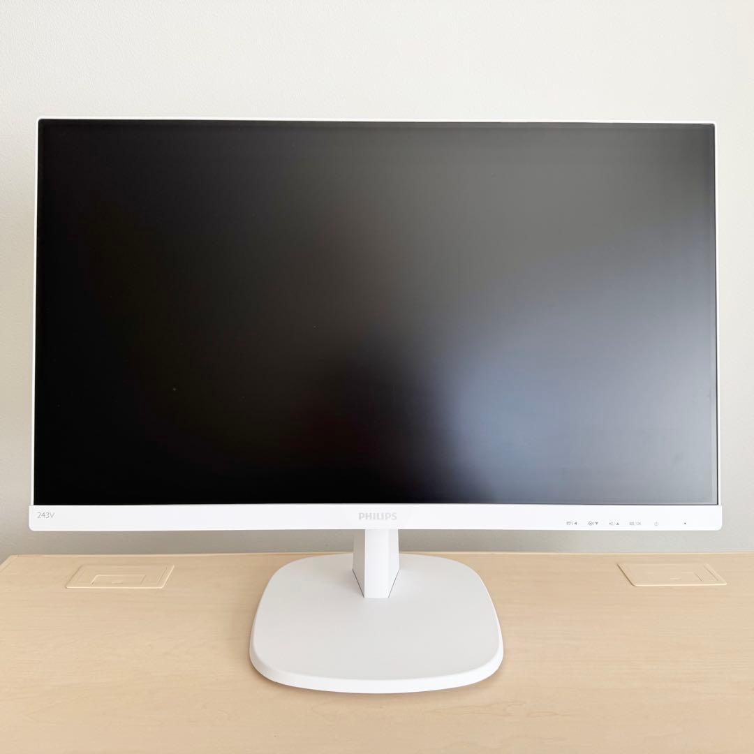 フィリップス23.8型 液晶ディスプレイ ホワイト 243V7QDAW/11