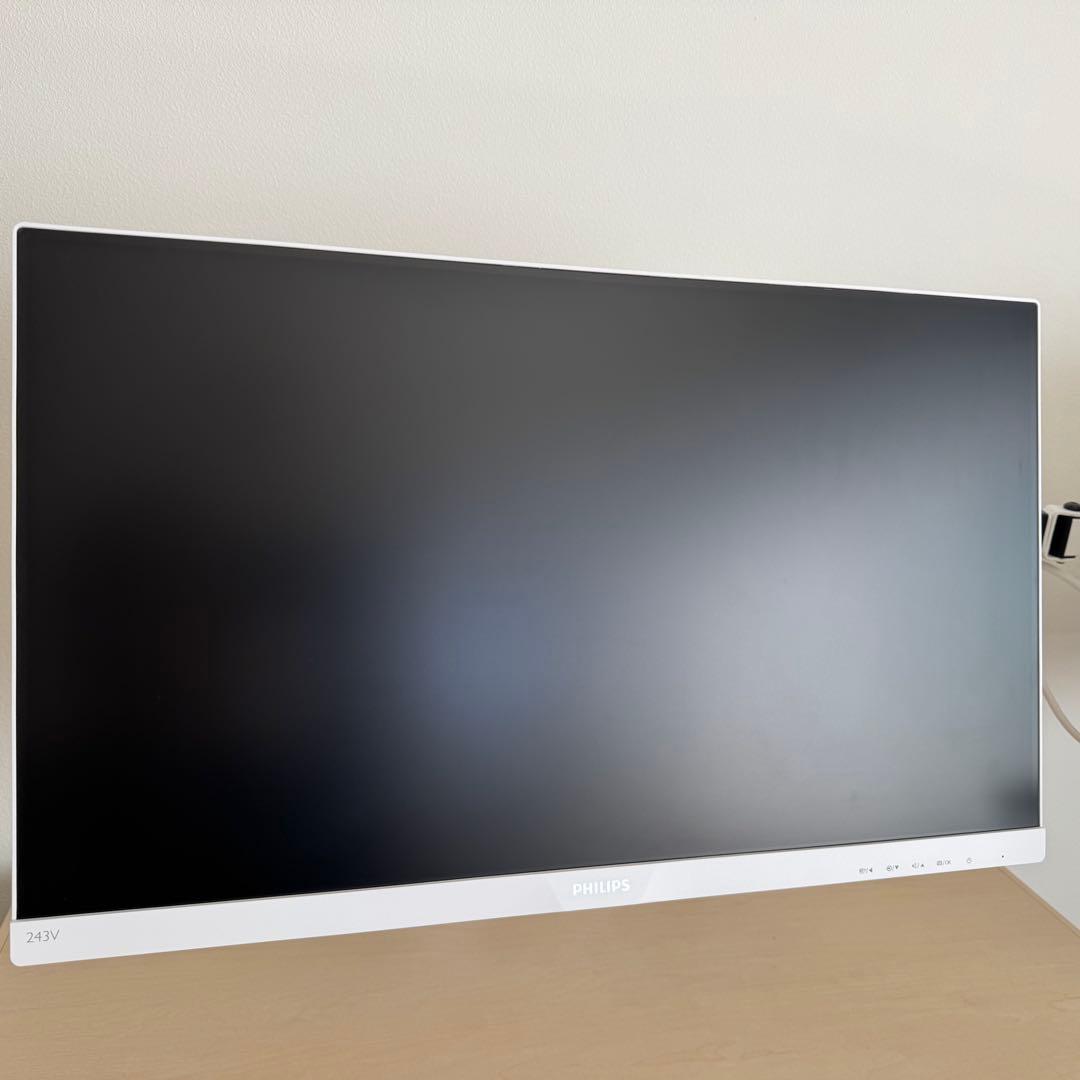 フィリップス23.8型 液晶ディスプレイ ホワイト 243V7QDAW/11