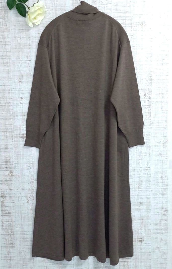 ☆美品☆ ebure ソフトファイン ウール ハイネック ニット ワンピース