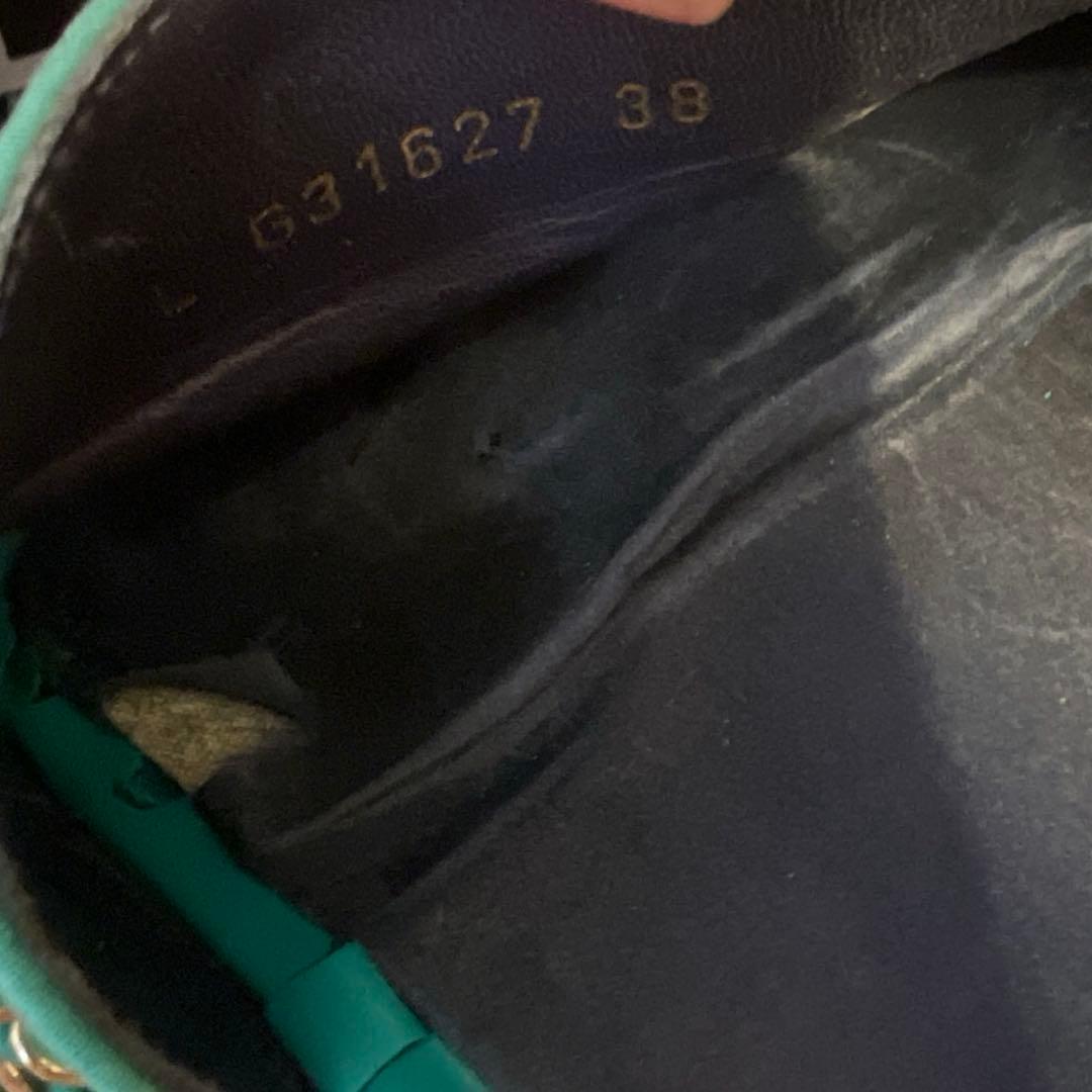 シャネル　CHANEL サンダル　グリーン　ココマーク