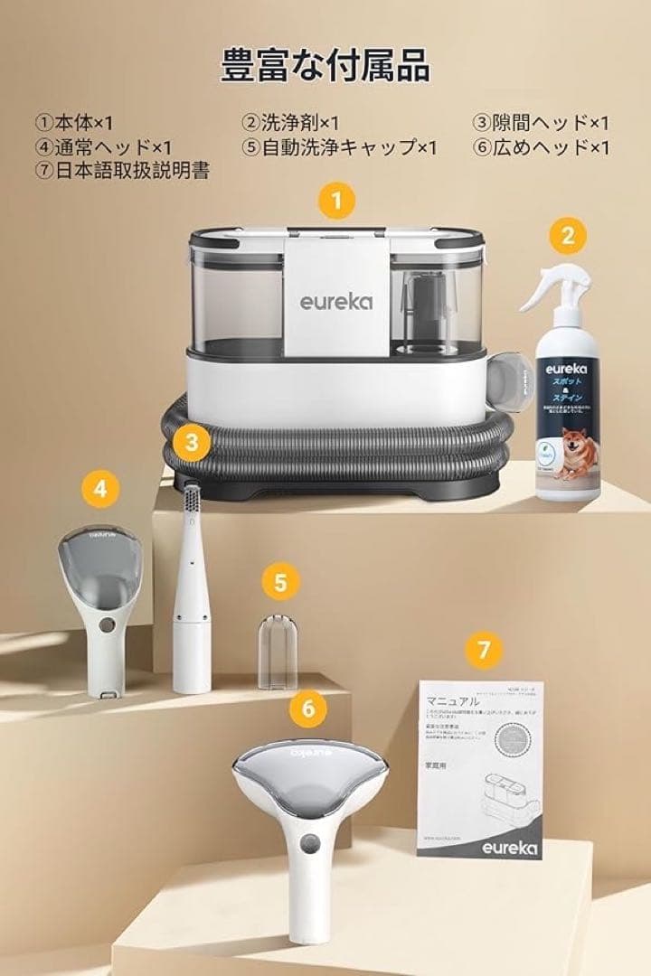 ❤️1品限り❤️EUREKA カーペットクリーナー リンサークリーナー 強力400W