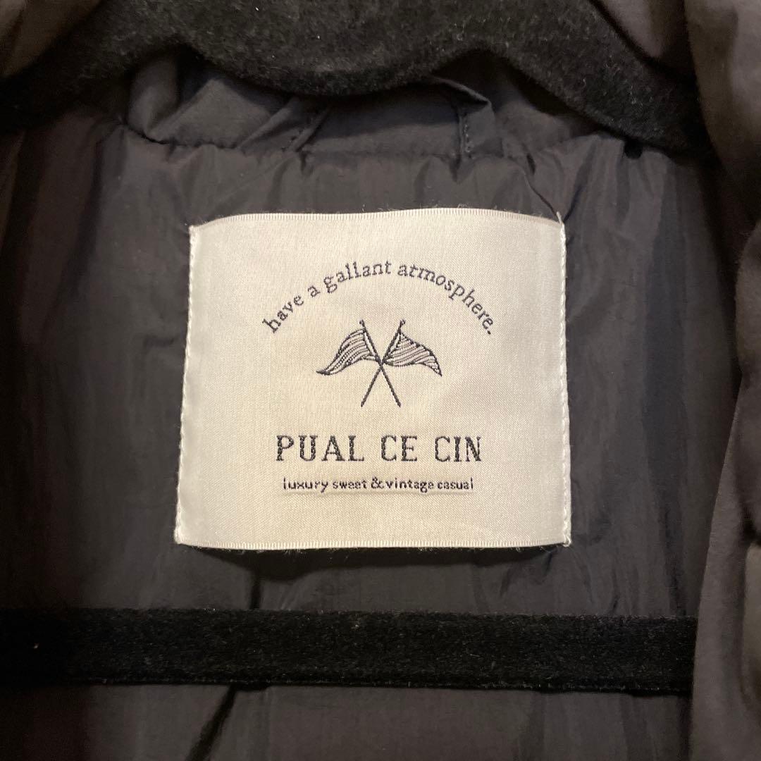 PUAL CE CIN ピュアルセシン 中綿テーラードコート ブラック