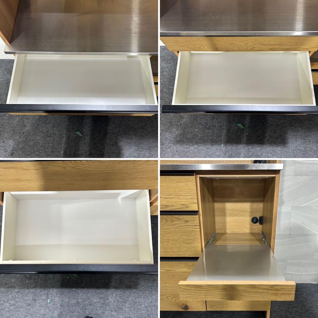 大川家具 キッチンボード 幅120cm オウル 食器棚 おしゃれ d3812