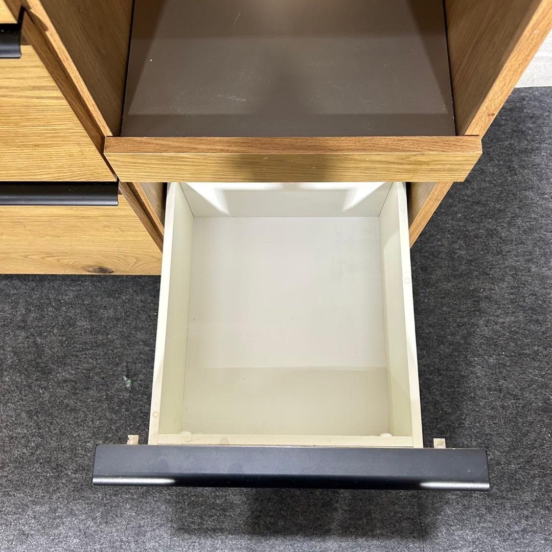 大川家具 キッチンボード 幅120cm オウル 食器棚 おしゃれ d3812