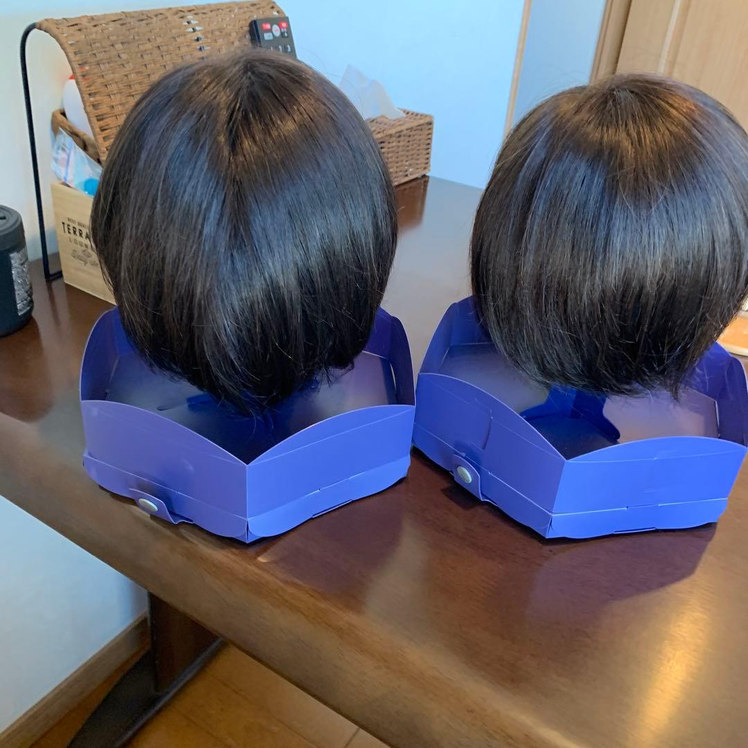 ダークブラウン ショートボブウィッグ　フォンテーヌ　２つ