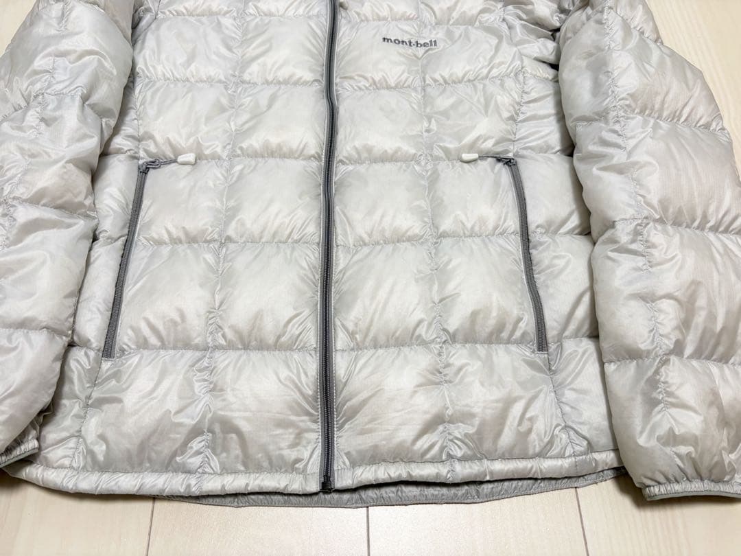 今期完売品　 モンベル スペリオダウンジャケット　S ライトグレー　田中シェン着