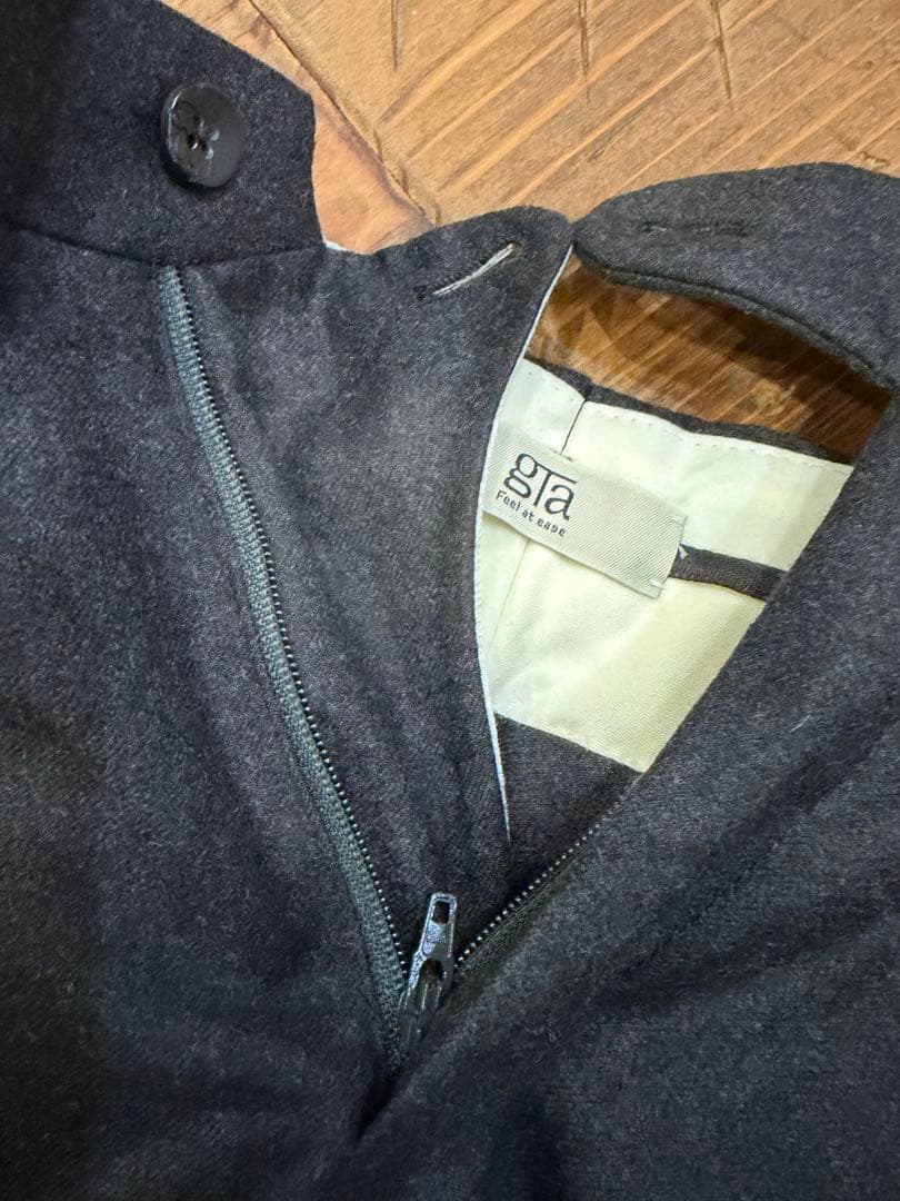 GTA ウールスラックス　チャコールグレー46