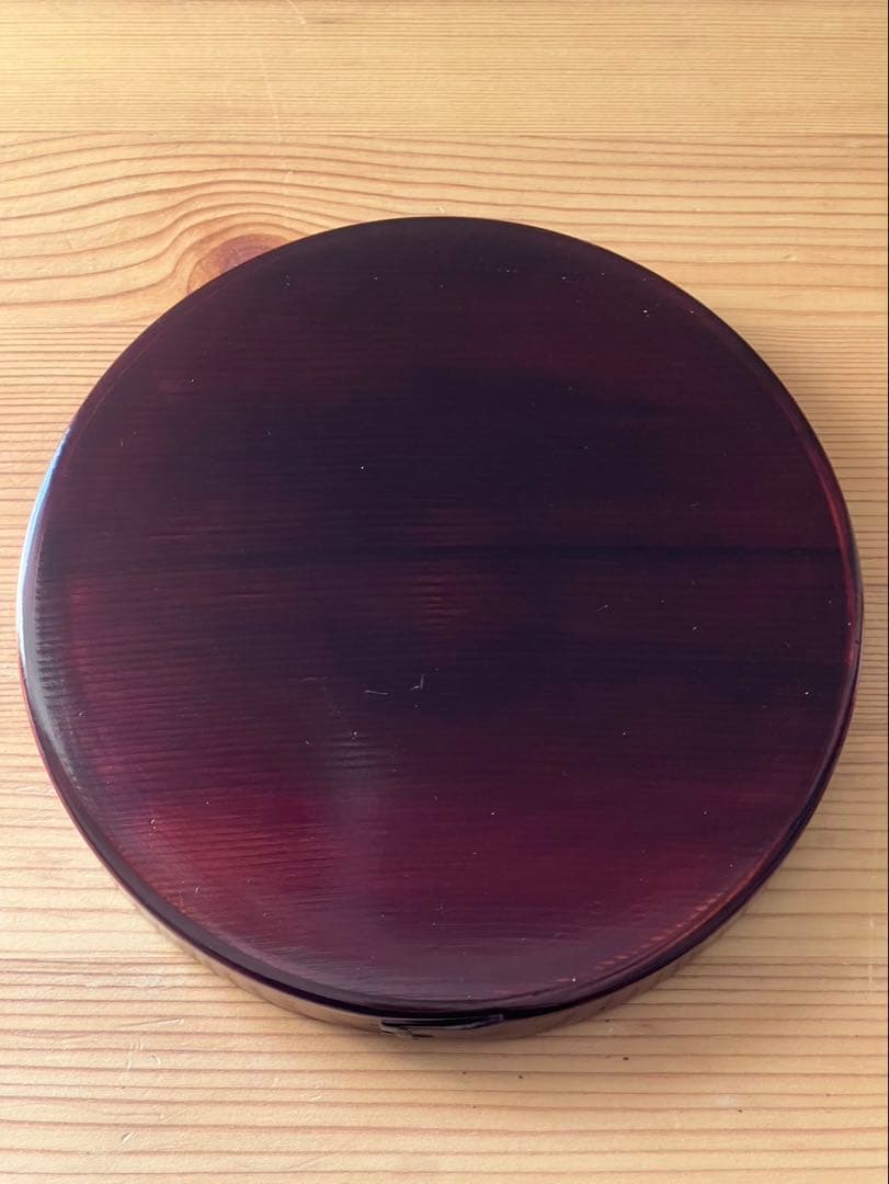 柴田慶信商店　秋田杉　曲げわっぱ　シバキ塗り　　蓋付き 七つ鉢　特注　鱗綴じ