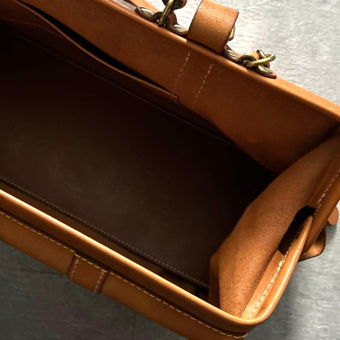 HERZヘルツ口枠2wayレザーボストンバッグ がま口本革ダレス