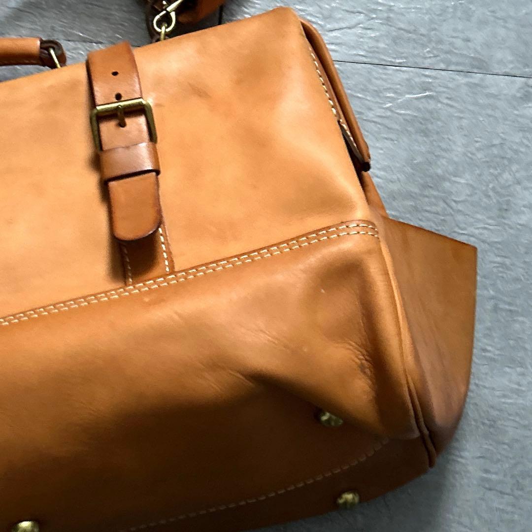 HERZヘルツ口枠2wayレザーボストンバッグ がま口本革ダレス