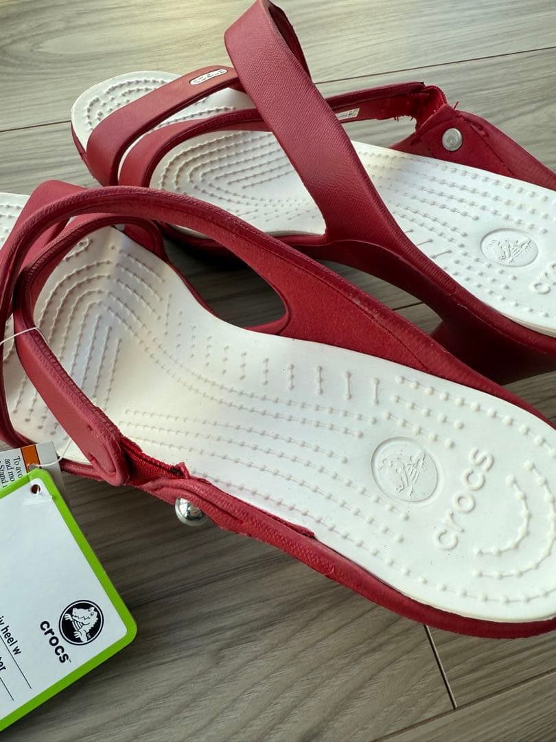 【未使用、タグ付】廃盤 crocs サイプラス　ダークレッド 23センチ
