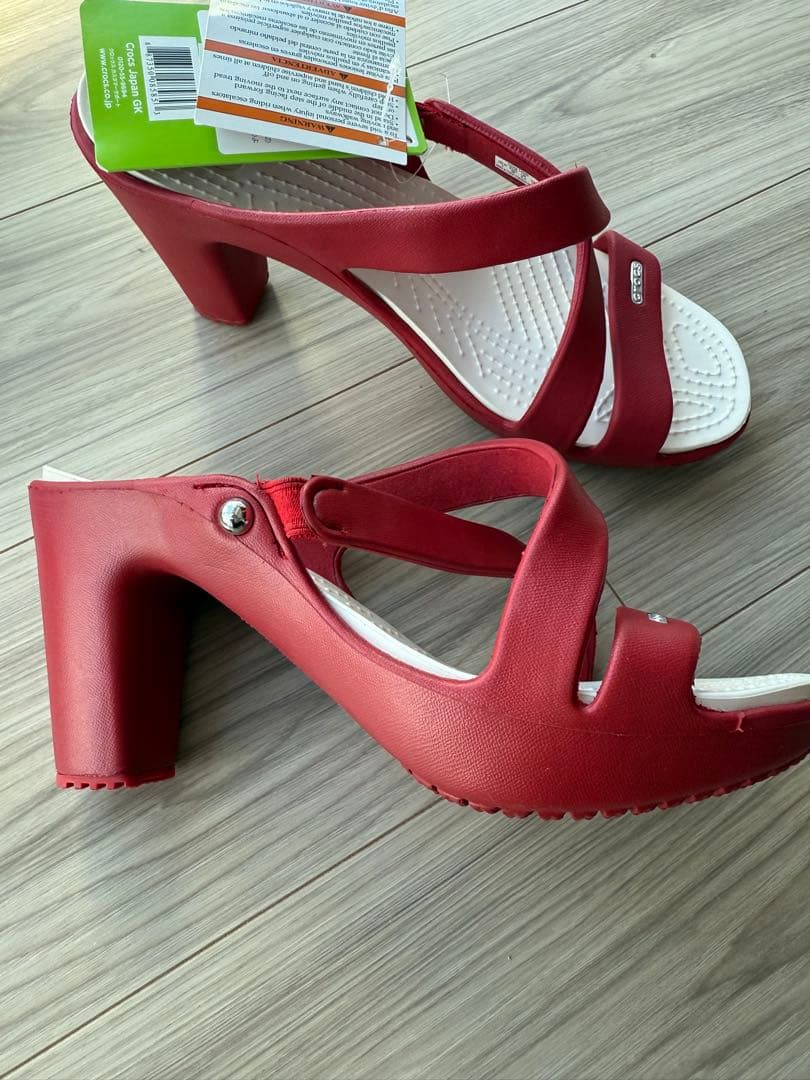 【未使用、タグ付】廃盤 crocs サイプラス　ダークレッド 23センチ