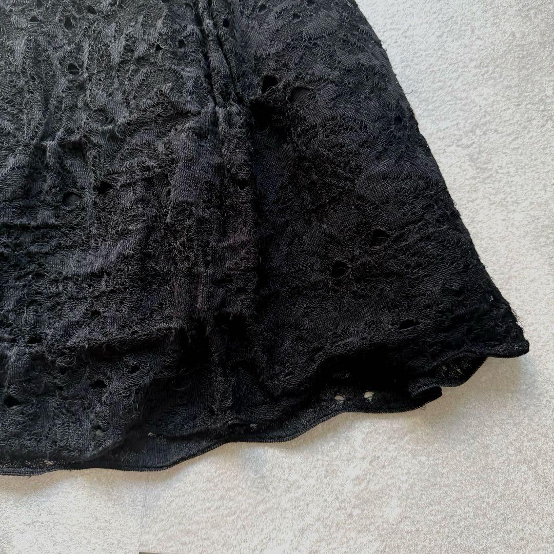 CHANEL ココマーク ニットチュチュバルーンスカート 34 黒