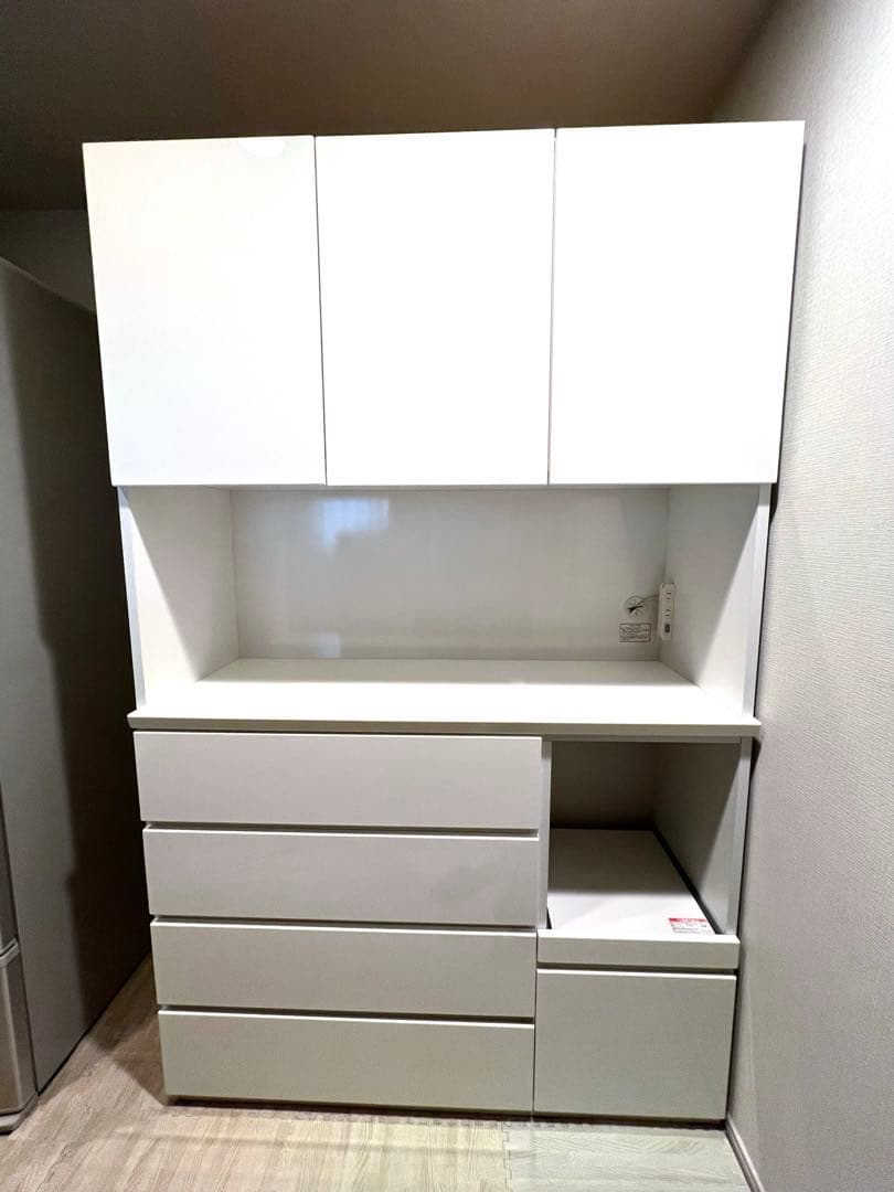 ゆきこ 【送料込み】ニトリ キッチンボード ポルテ 120KB WH