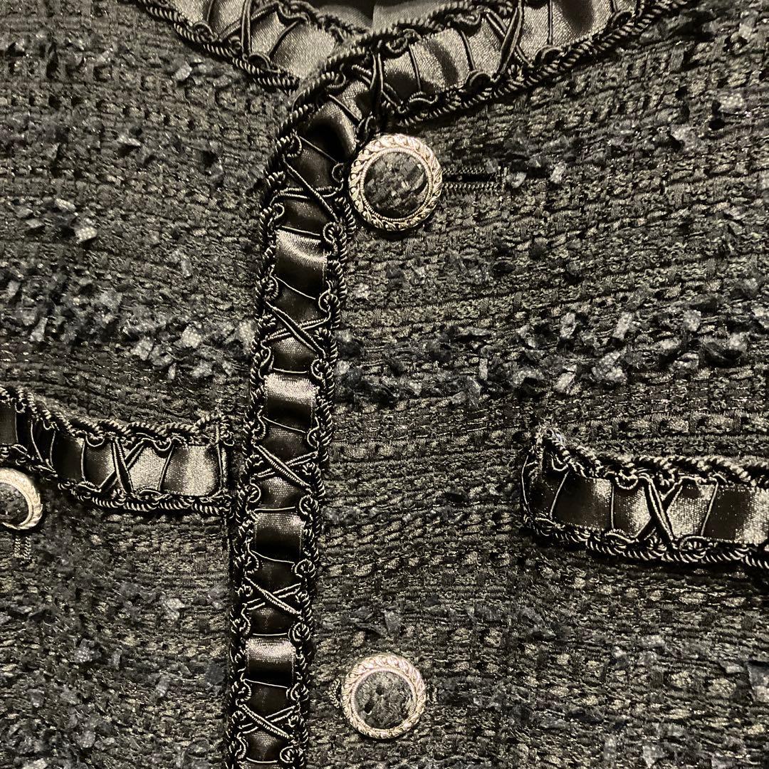 el conductorH ノーカラー ツイードジャケット