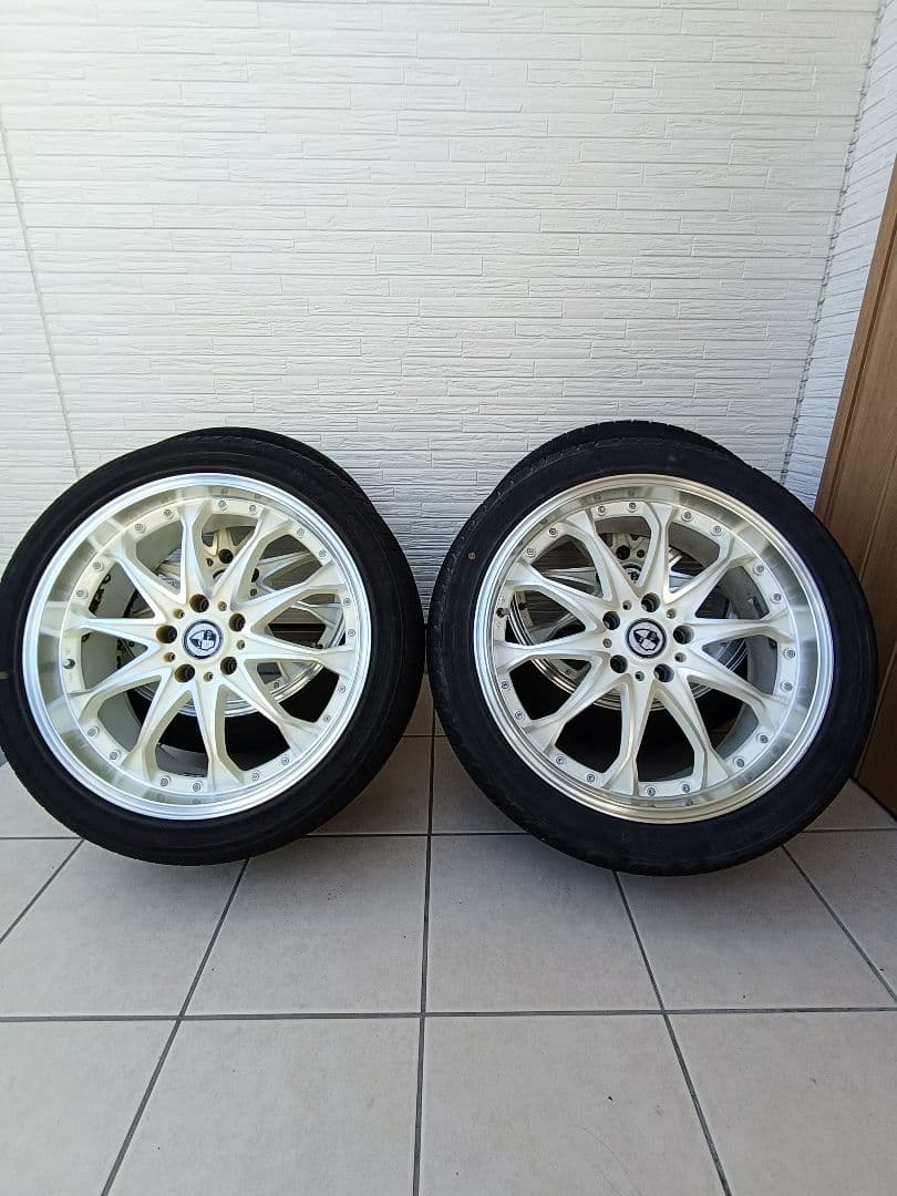 ゆーいち19インチ ホワイトホイールセット 4