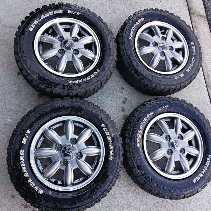 145/80-12インチアルミホイール　タイヤ2セット　軽トラ軽貨物対応タイヤ①