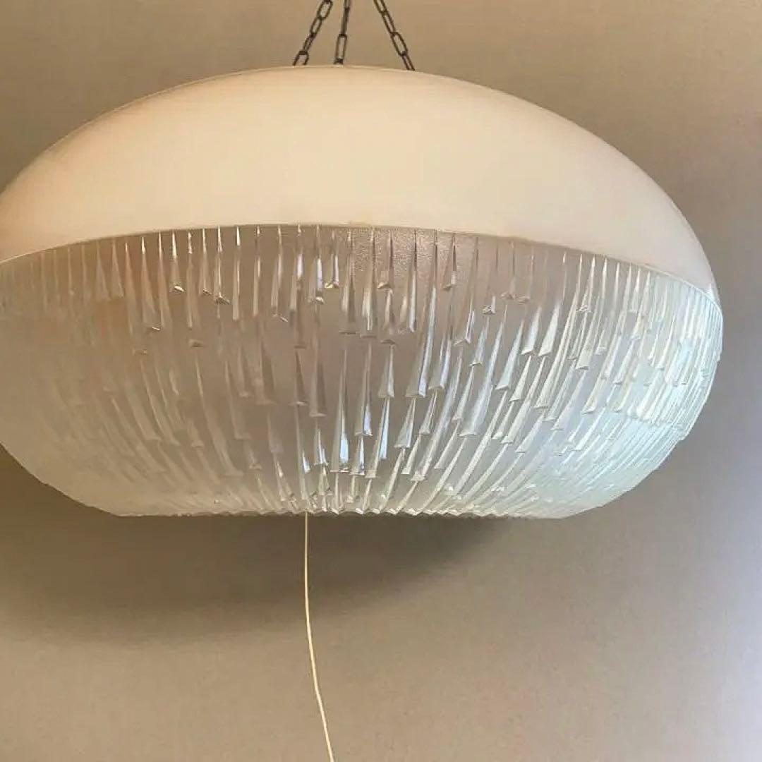 スペースエイジ　天井照明　昭和レトロ　シーリングライト　当時物