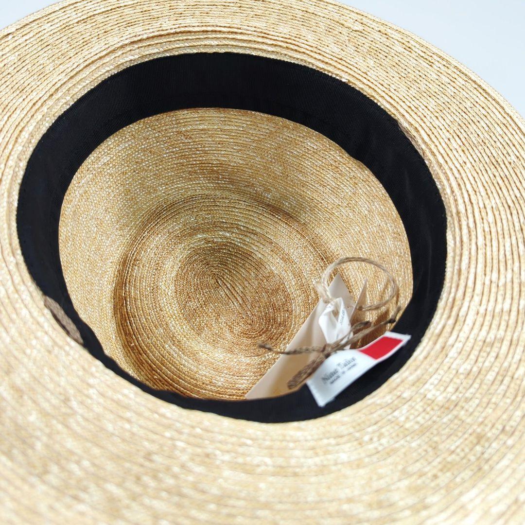 Nine Tailor グログランリボン ストローハット “Lanta Hat\"