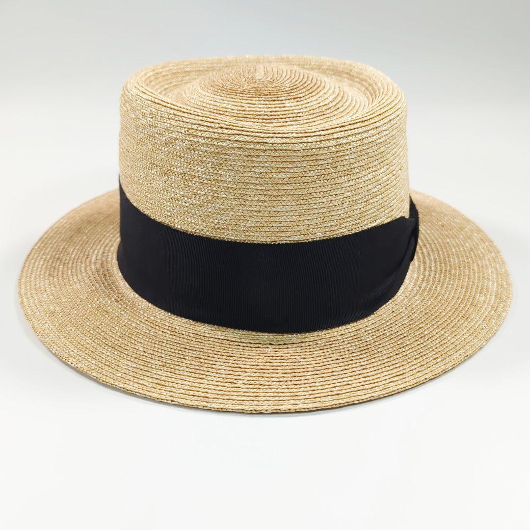 Nine Tailor グログランリボン ストローハット “Lanta Hat\"
