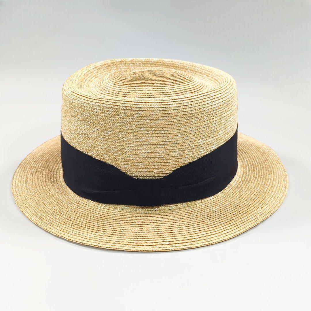 Nine Tailor グログランリボン ストローハット “Lanta Hat\"