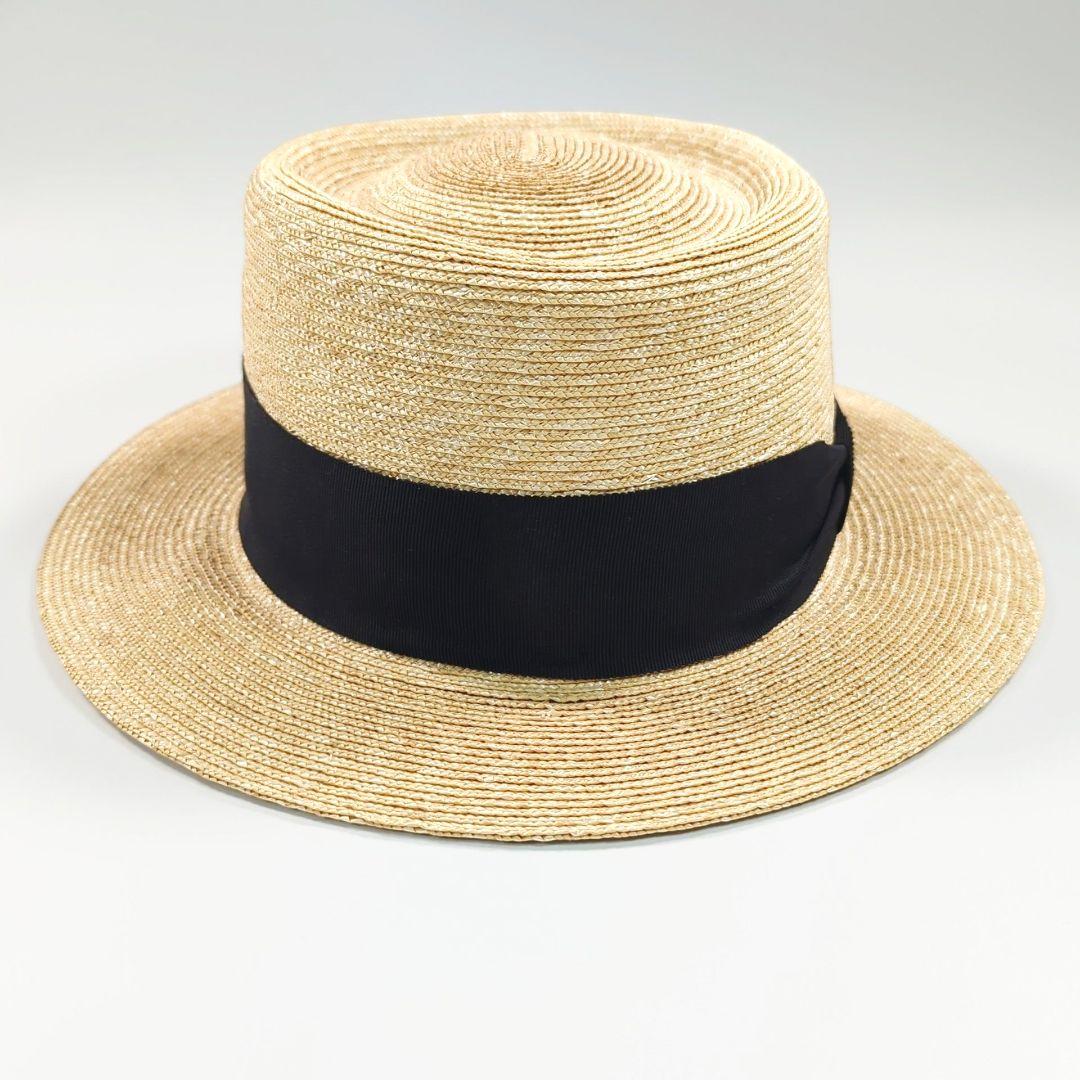 Nine Tailor グログランリボン ストローハット “Lanta Hat\"