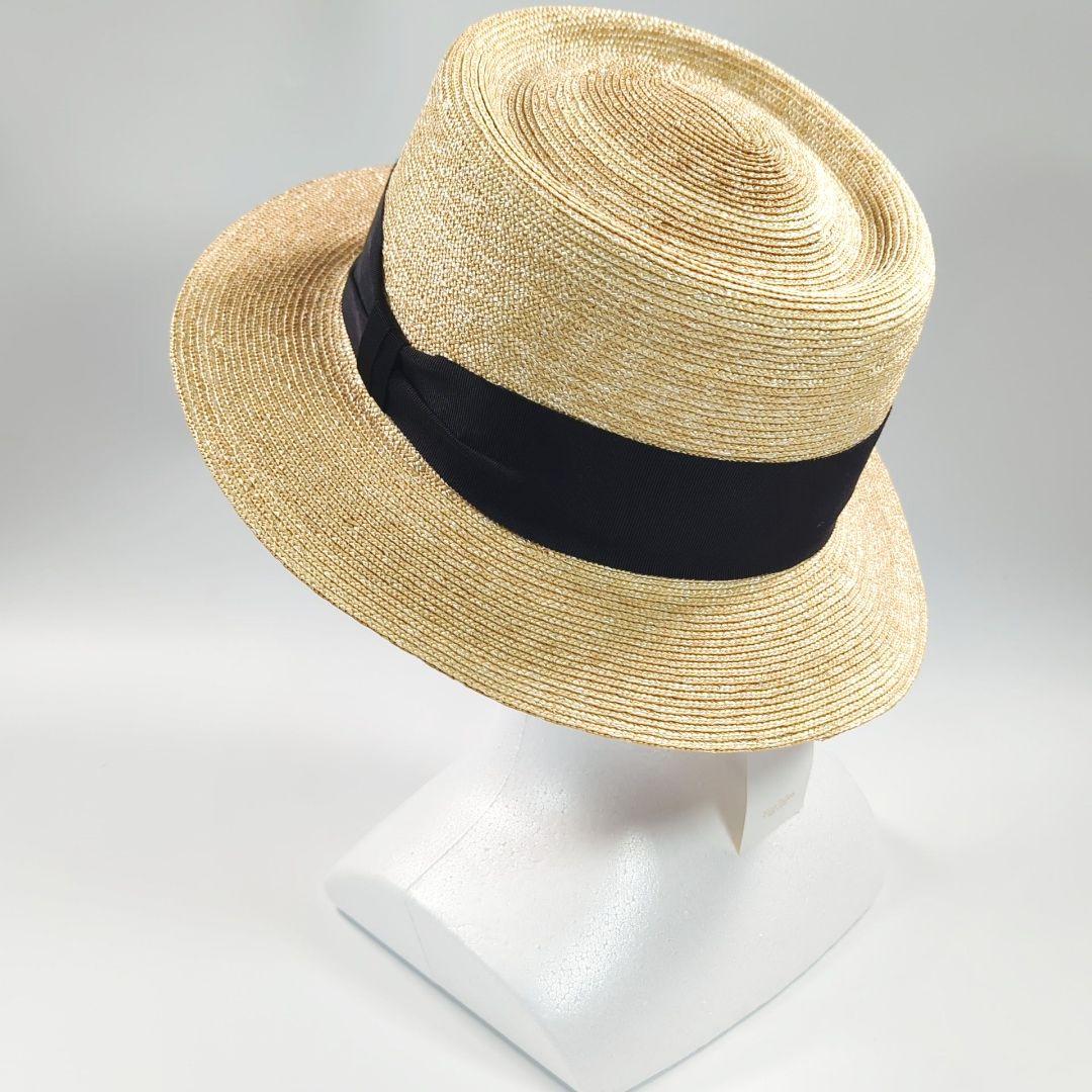 Nine Tailor グログランリボン ストローハット “Lanta Hat\"