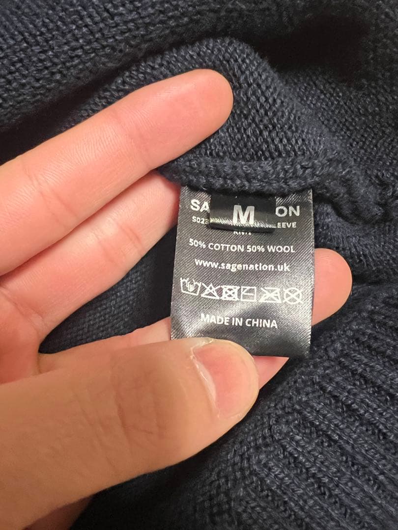 sage nation デザイン ニット ネイビー セージネーション