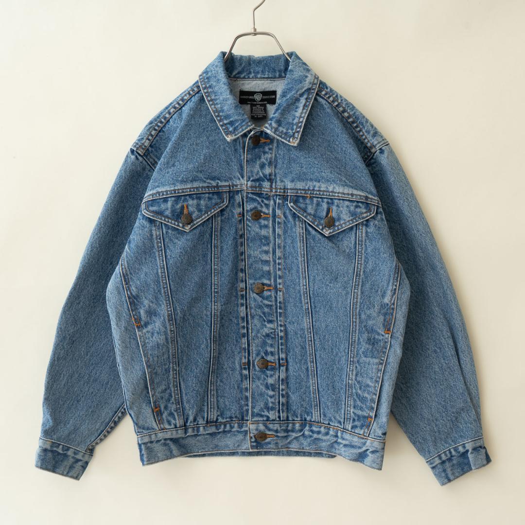 90s ルーニーチューンズ 刺繍デニムジャケット メンズ M相当