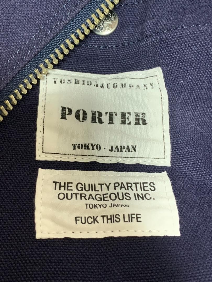 [ワコマリア×ポーター] ボストンバック ショルダーバッグ ネイビー