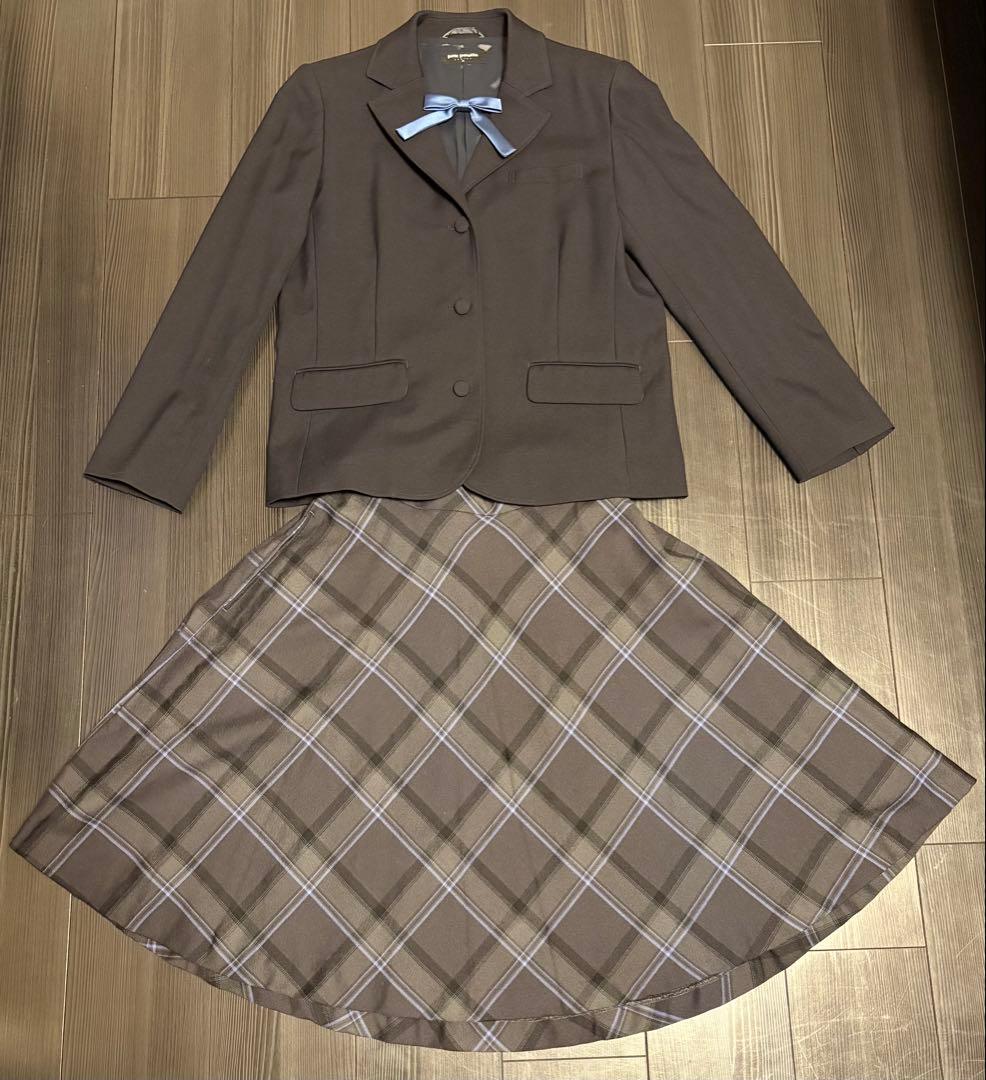 【Pom ponette junior】フォーマルスーツ、リボン付き３点セット