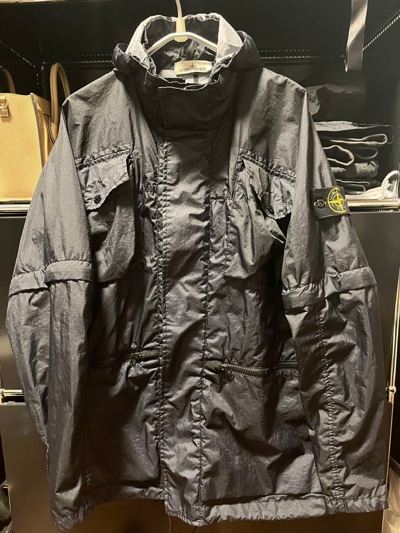 ストーンアイランド 3L MENBRANA ロング ジャケット ガーメントダイ