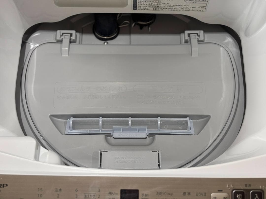 シャープ 縦型洗濯乾燥機 ES-T6GBK-N 6.5/3.5kg 2023年製