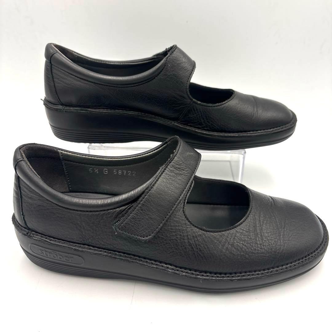 ストロバー strober メリージェーン コンフォートシューズ【24.5】黒