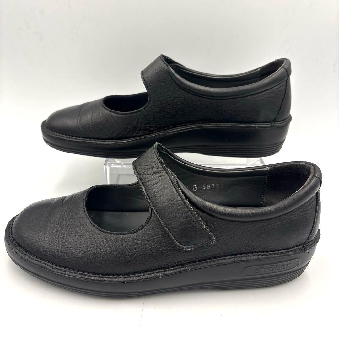 ストロバー strober メリージェーン コンフォートシューズ【24.5】黒