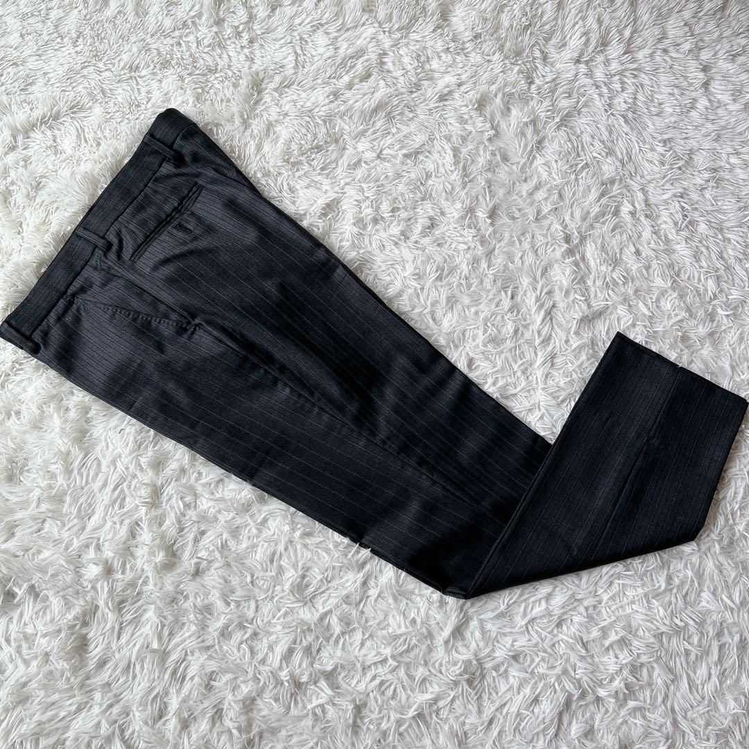 美品 ポールスミス ロロピアーナ スーツ セットアップ ストライプ 光沢 高級