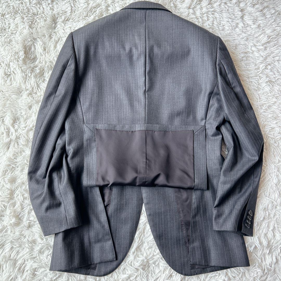 美品 ポールスミス ロロピアーナ スーツ セットアップ ストライプ 光沢 高級