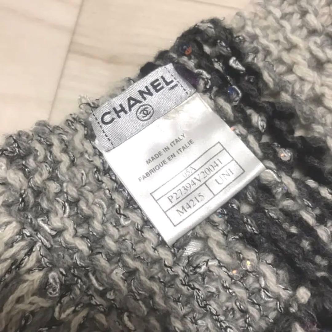 CHANEL シャネル　マフラー　グレー