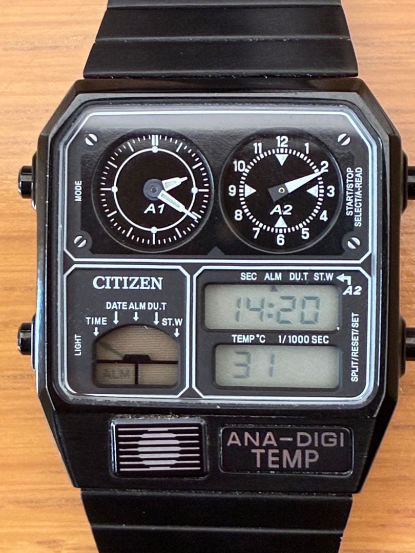 CITIZEN ANA-DIGI TEMP 腕時計 電池交換済み