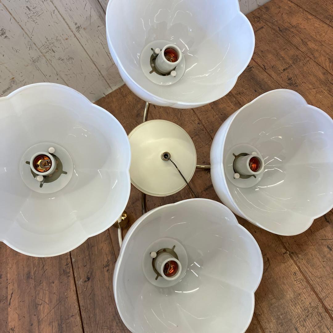 ① 丸善電機 ラッキー 花モチーフ 4灯シャンデリア 白熱灯器具 テーブルライト