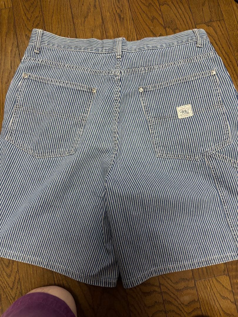 RRL 90年代 三ツ星タグ ヒッコリーショートパンツ USA製