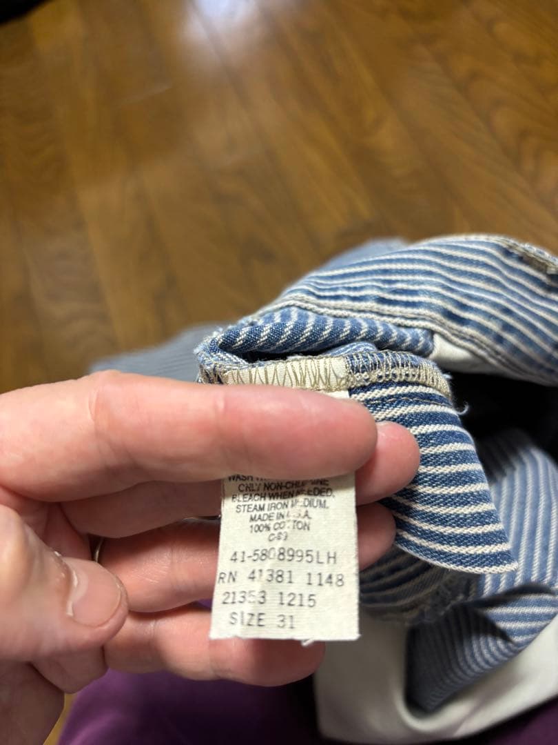 RRL 90年代 三ツ星タグ ヒッコリーショートパンツ USA製