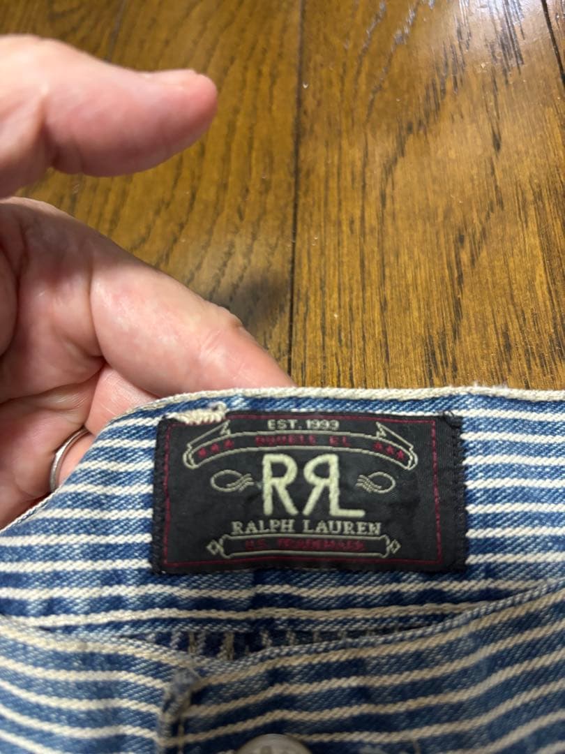RRL 90年代 三ツ星タグ ヒッコリーショートパンツ USA製