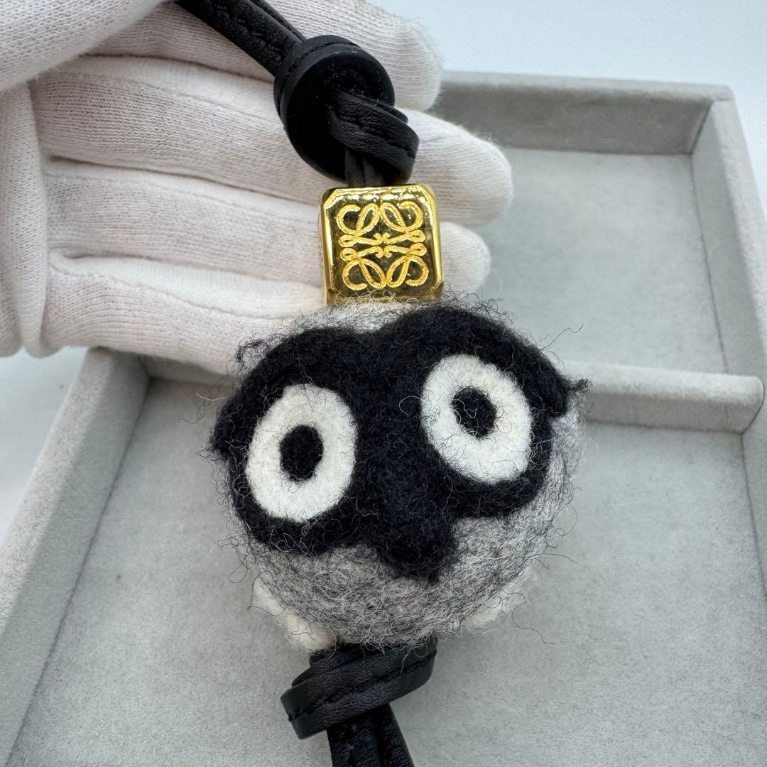 【箱付き】LOEWE バッグチャーム　フクロウ　フェルト　レザー