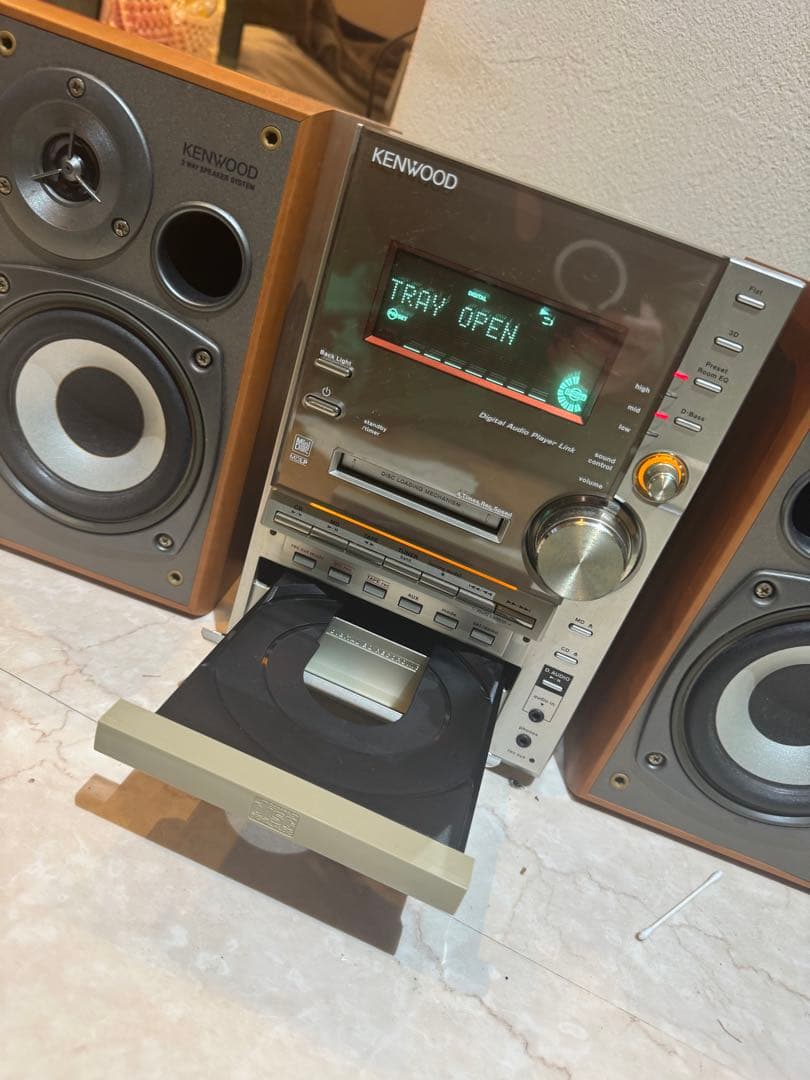 KENWOOD ミニコンポ CD MDカセット ラジオ　プレーヤー